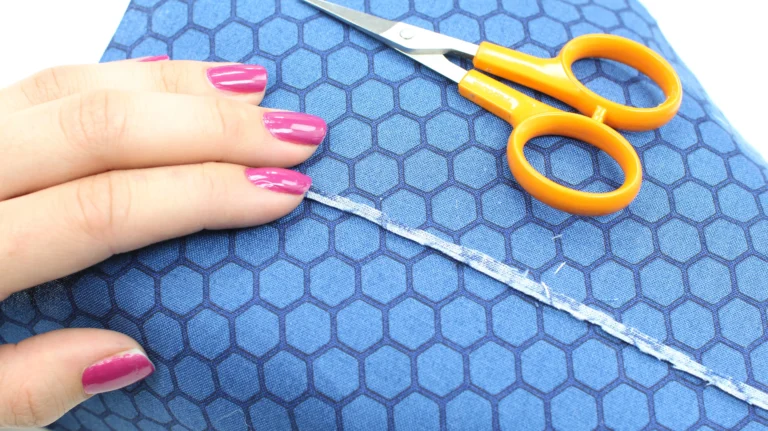 Trimmed seam allowances for French seam