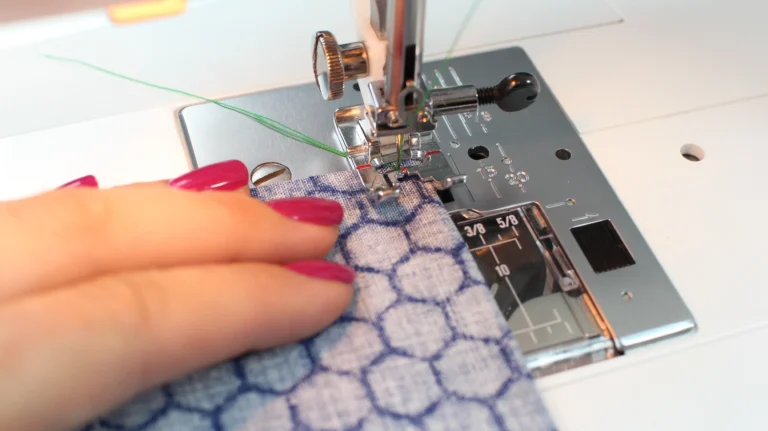Sewing the second seam of the French seam with right sides together