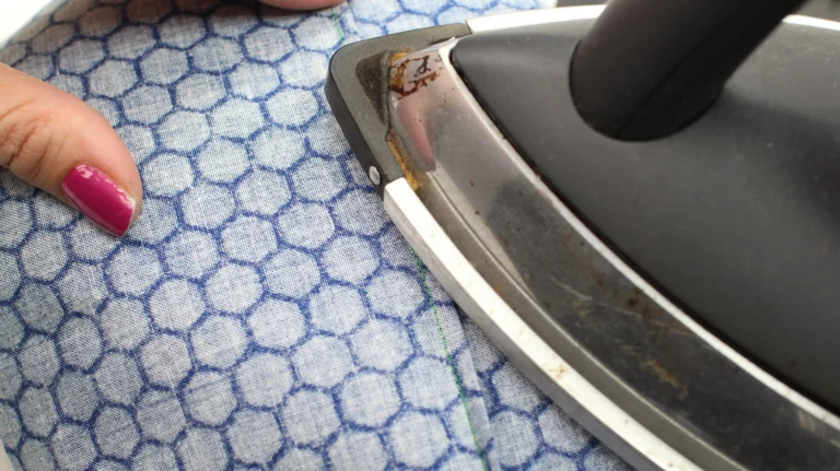 Pressing the French seam towards back of garment