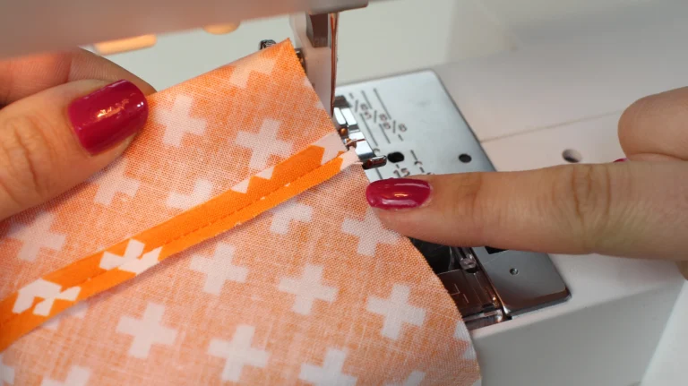 Press the seam allowances of the short seam for the pumpkin open