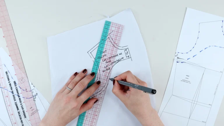 Adding seam allowances to the all-in-one front facing pattern