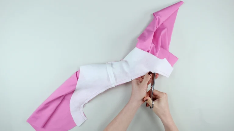 Clip into the armhole curves with all-in-one facing and no centre back seam