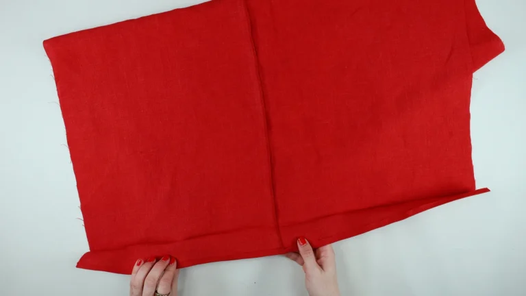 Pressed trouser hem while the trousers are flat