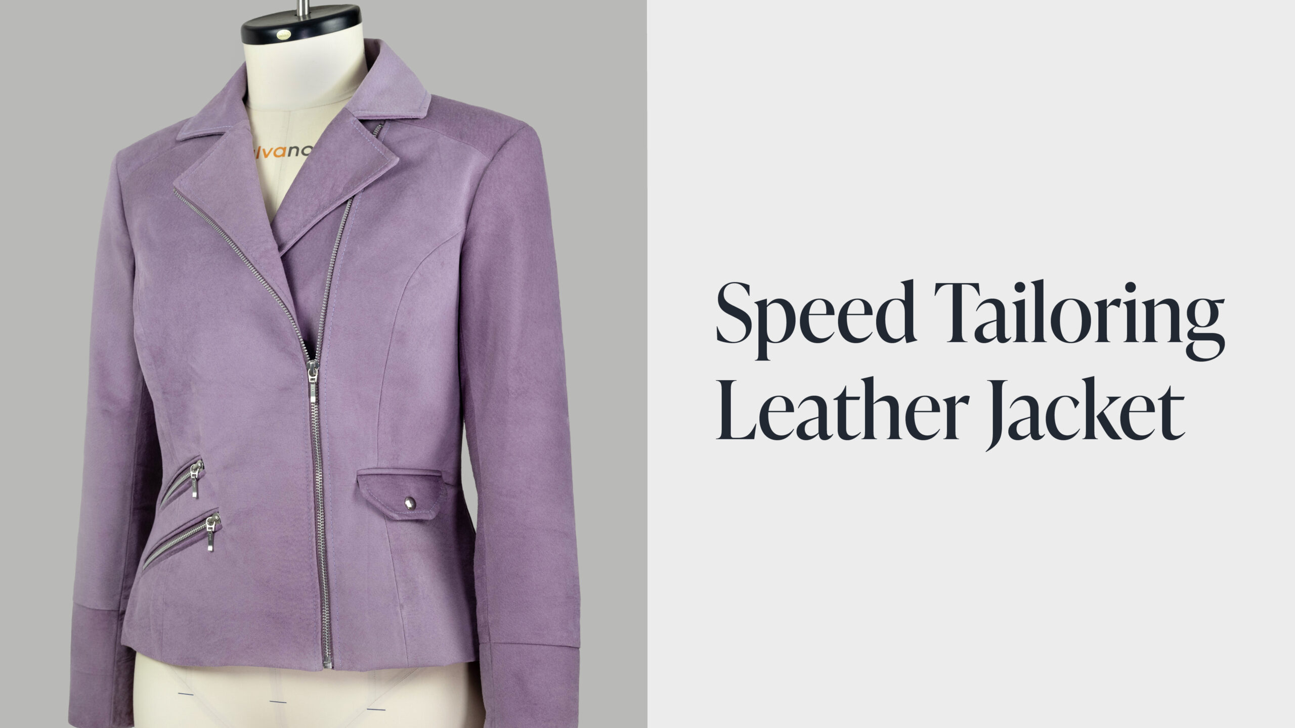 Purple leather jacket (Paxton) made in Made to Sew online sewing class