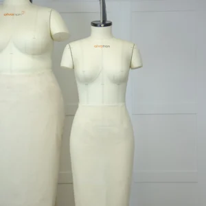 Fitted pencil skirt toiles on two different female body shapes